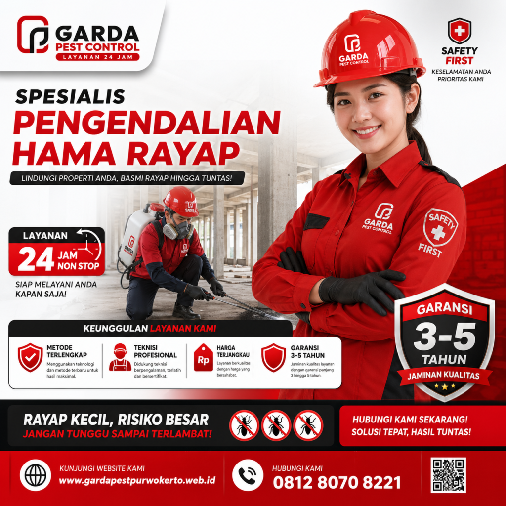 Biaya Jasa Basmi Rayap di Purwokerto Jawa Tengah