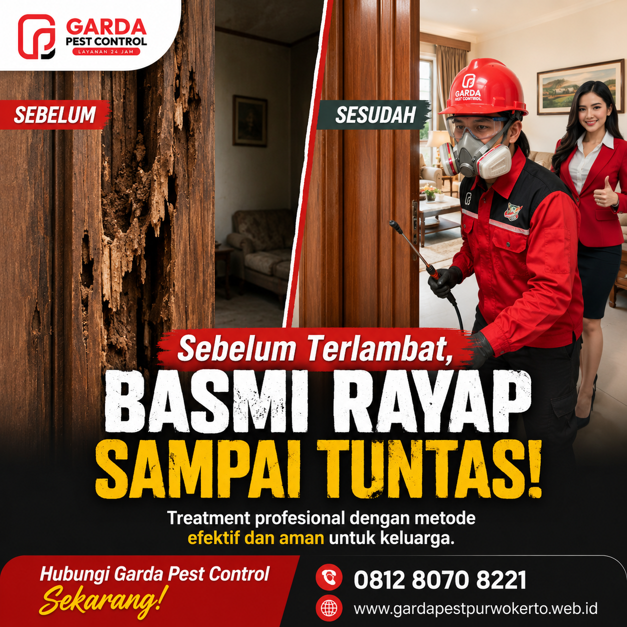 Jasa Pembasmi Rayap Lemari dan Kitchen Set Cilacap