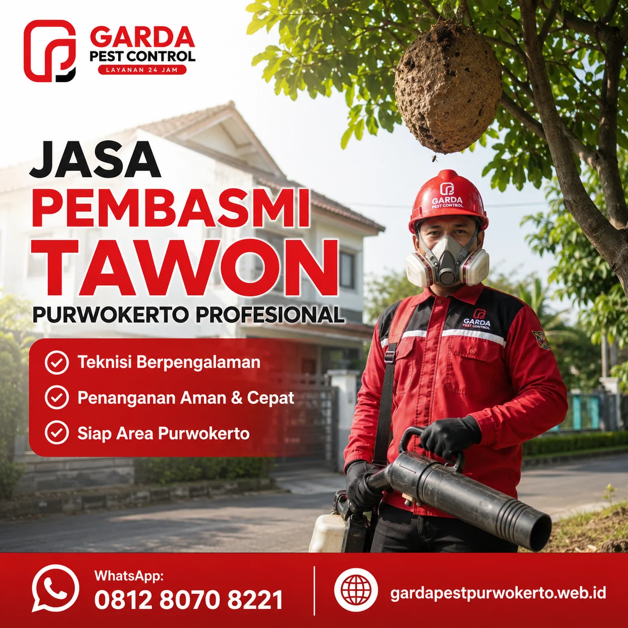 Tukang Basmi Pest Control Tawon di Purwokerto Cepat Harga Murah