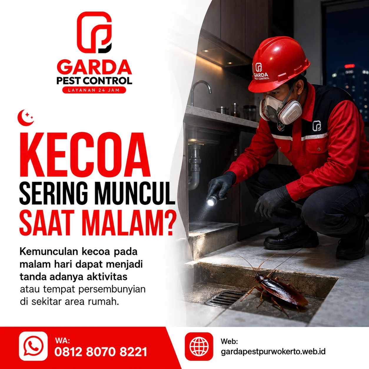 Tukang Basmi Pest Control Kecoa di Purwokerto Terdekat Profesional Cepat