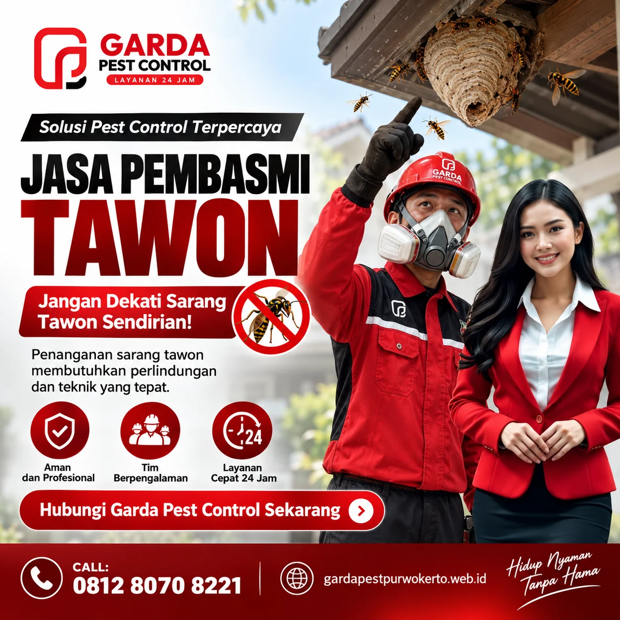 Jasa Pembasmi Tawon Purwokerto Penanganan Cepat dan Aman