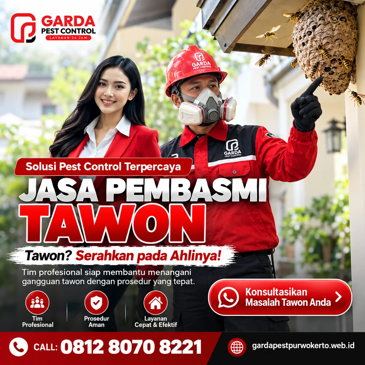 Jasa Pembasmi Tawon Purwokerto Penanganan Cepat dan Aman
